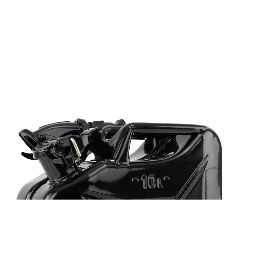Wavian 10L NATO jerry can in Black — three-handle top detail