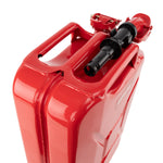 Wavian 20L NATO jerry can in Red — three-handle top detail