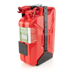 Wavian 20L NATO jerry can in Red — side-loading holder view