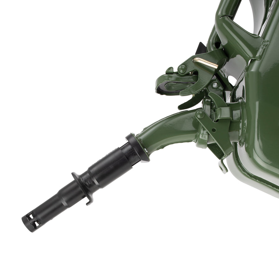 Wavian 20L NATO jerry can in Olive Drab — nozzle detail